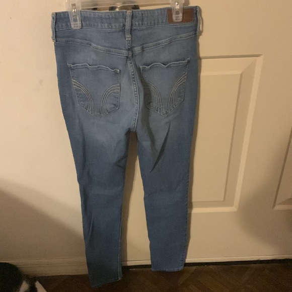 blue high rise super skinny jeans - Picture 2 of 4